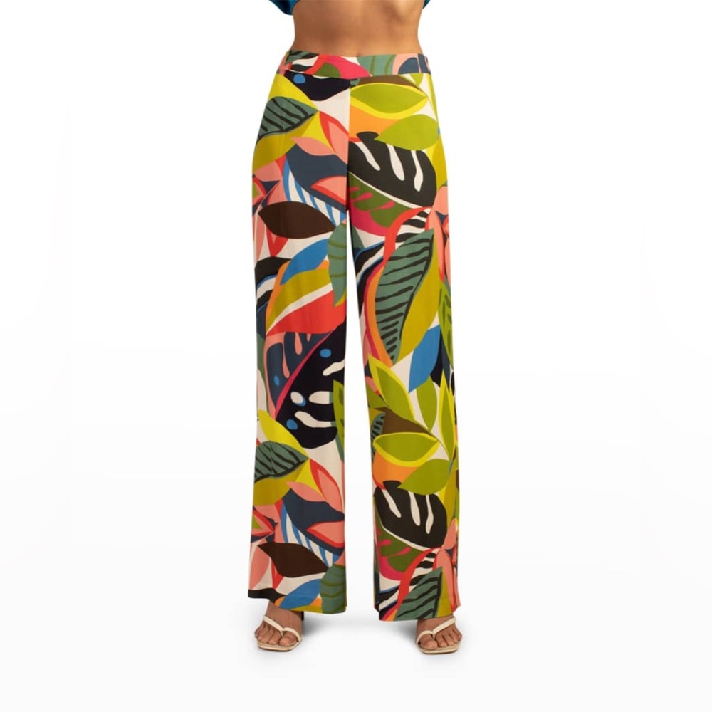Trina Turk Long Weekend Botanical-Print Pant Size 4